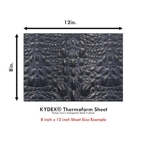 Image of KYDEX Thermoform Sheet - (P1 Texture) - (Infused Print) - (8in x 12in) - (Realistic Alligator) - (1 Sheet) - (for Holster Making & Hobby) - (USA Made)
