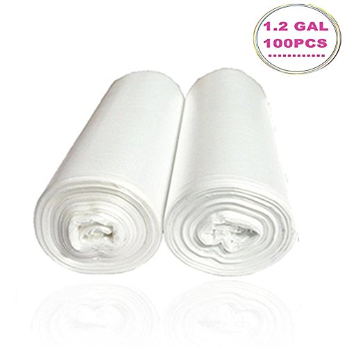 Cy3lf 1.2 gallon light duty wastebasket trash bags, clear, 100 co…