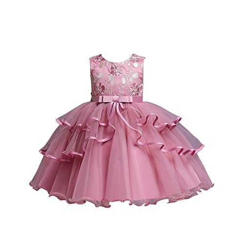Girls Sleeveless Off Shoulder Bowknot Princess Dress Sequin Ruffle Tutu Pageant Birthday Party Gown (Purple, 7-8 Years)