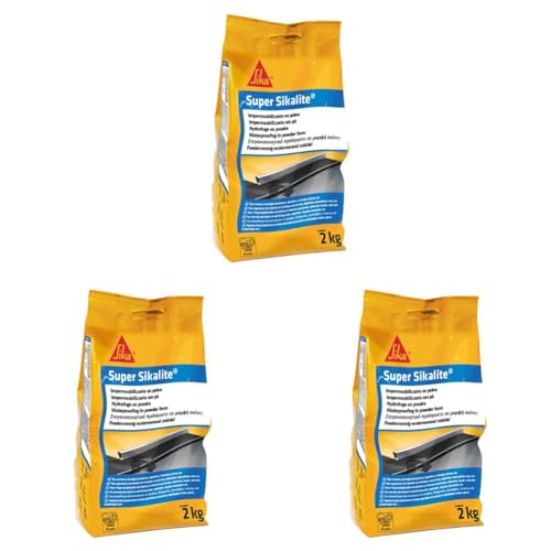 SIKA Super Sikalite, Impermeabilizante en polvo - Para revocos, enfoscados y morteros de asiento - 2 kg (Paquete de 3)