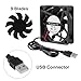 2Pcs 60mm Fan 2.36in USB Brushless Cooling DC 5V 60mm x 15mm Fan Cooler Speed 4200 RPM Fan for 3D Printer Cooling Electronics Air Purifier Cooling DIY Projects