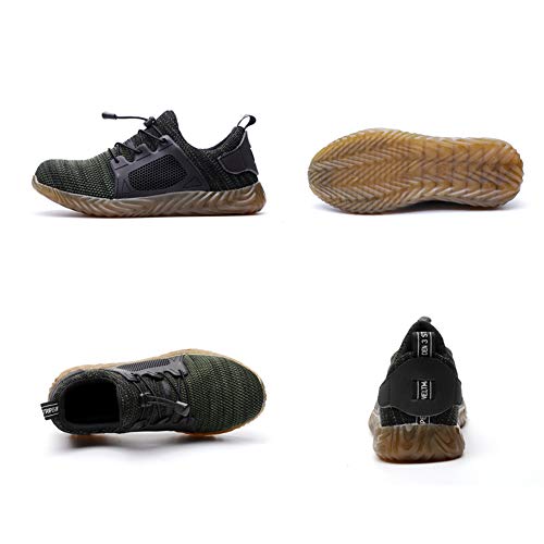 SYLPHID Steel Toe Shoes Work Safety Shoes for Men and Women Lightweight Breathable Industrial & Construction Sneakers Puncture Proof Footwear - Thumbnail 5