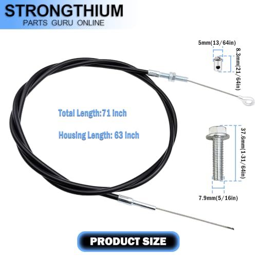 Image of Strongthium 50 inch & 71 inch GX160 GX200 Throttle Cable Set