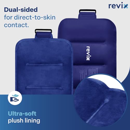 Image of REVIX Ice Pack for Injuries Reusable Gel for Lower Back & Shoulder, Navy