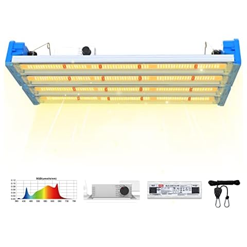 FUTUREHORTI European Outlet F2000 LED Grow Light 3x3 2x4ft Coverage Sunlike Full Spectrum High Red Grow Lamp for Indoor Plant Veg and Bloom Hydroponic Growing Light Cover