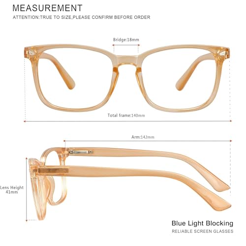 Image of Vintage Square Progressive Multifocal Presbyopic Glasses, Anti-Blue Light Glasses for Men Women Readers (+0.00 /+1.25 Magnification)