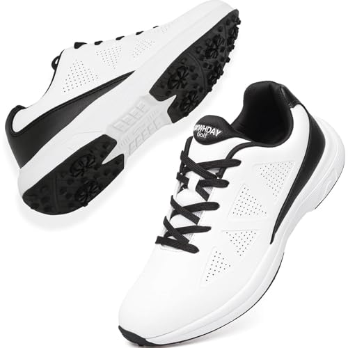 BKWHDAY Golf Shoes Men Spikeless Lightweight Mens Golf Shoe...