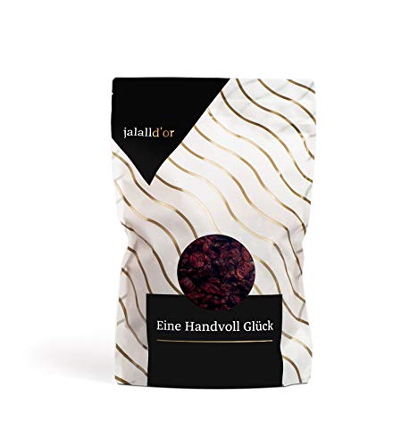 Cranberries getrocknet | 1kg | aromatisch süß-säuerlich | ungeschwefelte Trockenfrüchte | mit Ananassaftkonzentrat | 1000g | Jalall D’or Cover