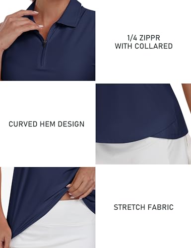Image of AIRIKE Golf Polo Shirts for Women Sleeveless Summer Sports Athletic Fashionable Workwear-Quick Dry Womens Tank Tops