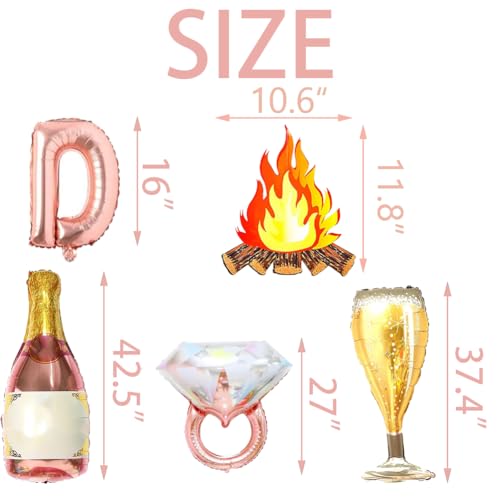 Camping Bachelorette Party Decorations Rose Gold Camp Bachelorette Balloons Weekend In The Woods/Lake Hiking/Mountain Themed Engagement Bridal Shower Party Supplies Decorations - Image 5