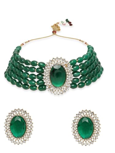 Juego de joyas en capas Kundan para cenas elegantes y eventos formales