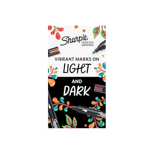 Image of Sharpie Creative Markers, Earth Tones, Glowing Tropics, Water-Based Acrylic, Bullet Tip, Assorted Colors, 5 Count - Arts & Crafts; Works on Paper, Metal, Wood, Ceramic, Glass, Rock, Canvas