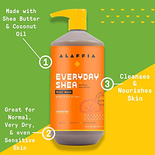 Alaffia S505 Everyday Shea Body Wash, Naturally Moisturizing Cleanser For All Skin Types With Fair Trade Shea Butter thumb #2