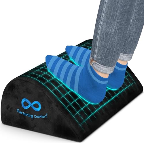 Everlasting Comfort Repose-pieds en Mousse à Mémoire de Forme - Soutien pour Siège de Voiture, Bureau, Fauteuils Roulants, Chaise de Gaming - Design...