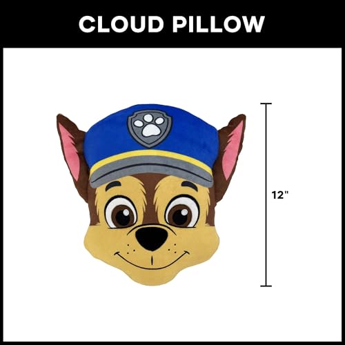 Image of Northwest Paw Patrol Happy Chase Cloud Pillow 12 inch - Plush Kids Stuffed Toy, Paw Patrol Room Decor, Soft for Boys & Girls, Gift for Kids