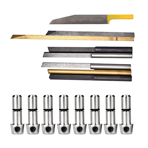 Outils de gravure de bijoux : 8 fraises en acier pour machine pneumatique