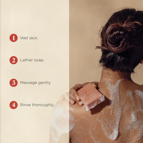 Image of Saka Organics Rose Bath Soap with Shea Butter, Pack of 2 (120g Each) | Handmade Cold-Processed Soap | Gentle Cleansing, Moisturizing & Floral Fragrance | Sulphate & Paraben Free