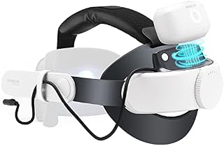 BOBOVR M1 Plus Head Strap with Battery Pack 5200mAh Compatible with Oculus Quest2 Elite Strap For Enhanced Support and Comfort Accessories,Hot-swappable Battery Pack Design