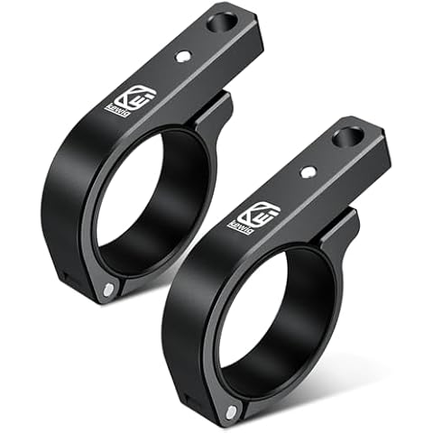 VAZESWIN 2 PCS UTV Light Bar Mounts, Solid Aluminium Alloy Light Bar Mounting Brackets for UTV, Off-Road LED Light Mount Roll Bar Clamps Fit on 1.5"/1.75"/1.85"/2"/2.1" Roll Cage Bull Bar Roof Rack Cover