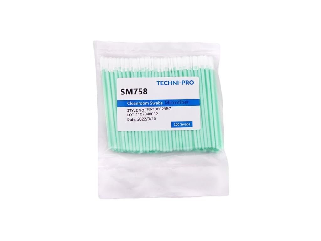 Techni-Pro TNP100029BG - MSWB758 Cleanroom ESD Micro Polyester Knit Swab, Static Dissipative Poly Hdl, 100/Bg