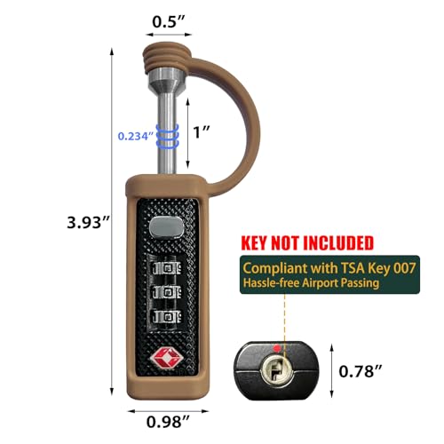 Image of LAFENLIN TSA Approved Firearm Travel Case Locks, Gun Case Hard Pistol Cases Lock Gun Carrying Case Lock, Cut-Proof Case TSA Padlocks for Rifles /Revolver /Handgun /Camera Hard Cases