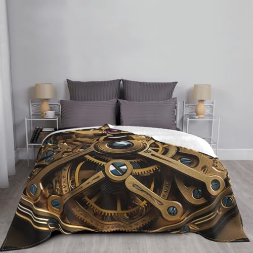 Couverture steampunk en molleton canapé plaid flanelle léger - 7