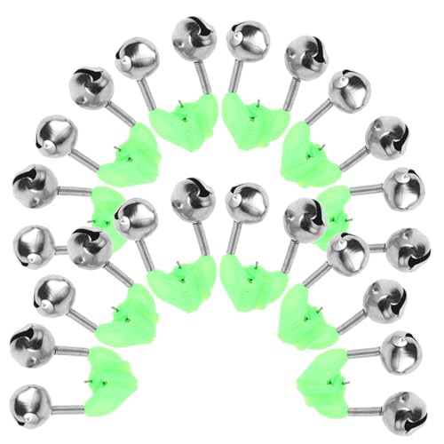 balacoo 50pcs Fishing Rod Bells Night Fishing Bite Alarm Bells Clip-on Plastic Dual Alarms for Rods and Poles