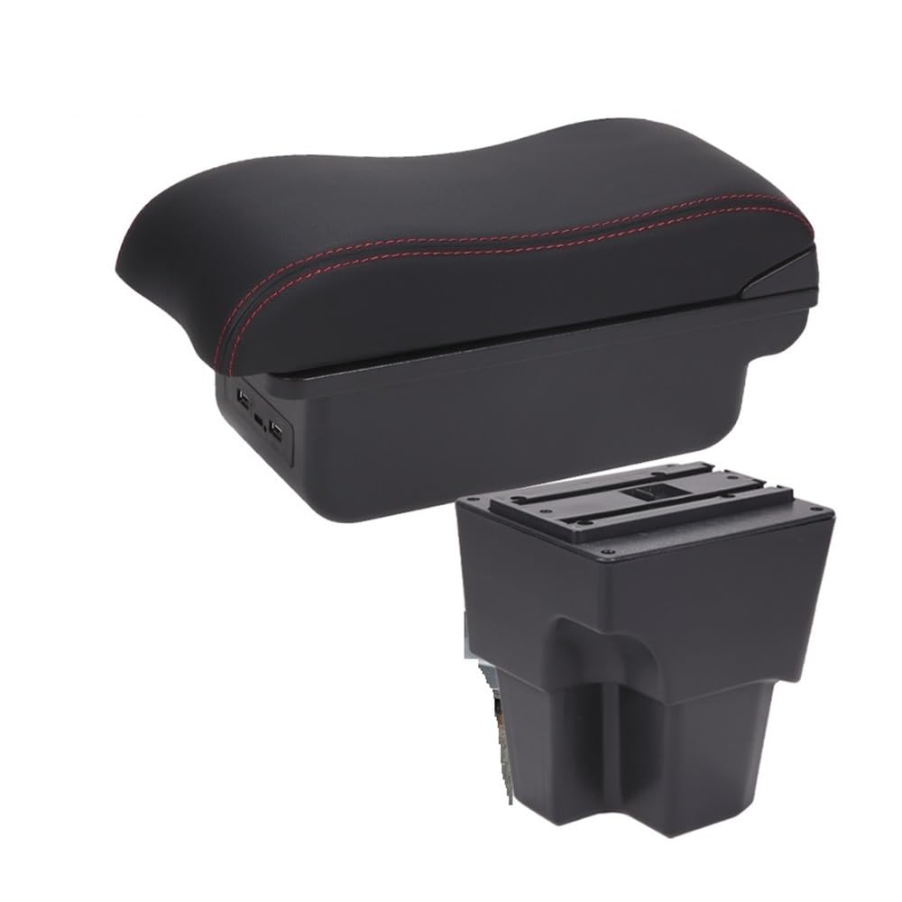 Aierdeyp B1 Black Red 3Usb Car Armrest Box For Vw For T-Cross 2025