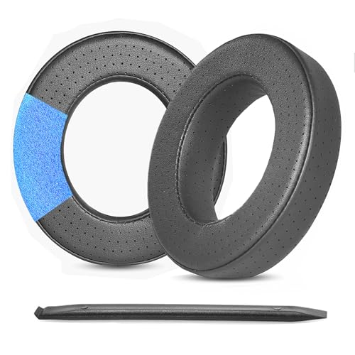 Almohadillas de repuesto Clear MG compatibles con auriculares Focal Clear, Elegia, Utopia, Stellia, Elex, Celestee - Cuero de proteína perforado negro miniatura 1