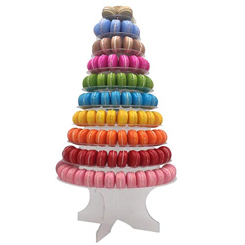 windyday Présentoir À Macarons À 10 Étages, Support Tour Macaron Présentoir À Gâteaux, Nourriture pour Mariage Anniversaire Décor