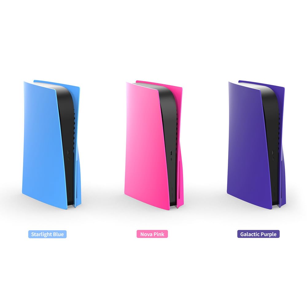Funda para consola PS5 para disco y ediciones digitales, para PlayStation 5, accesorio de consola fácil de instalar (CD-ROM, morado oscuro)