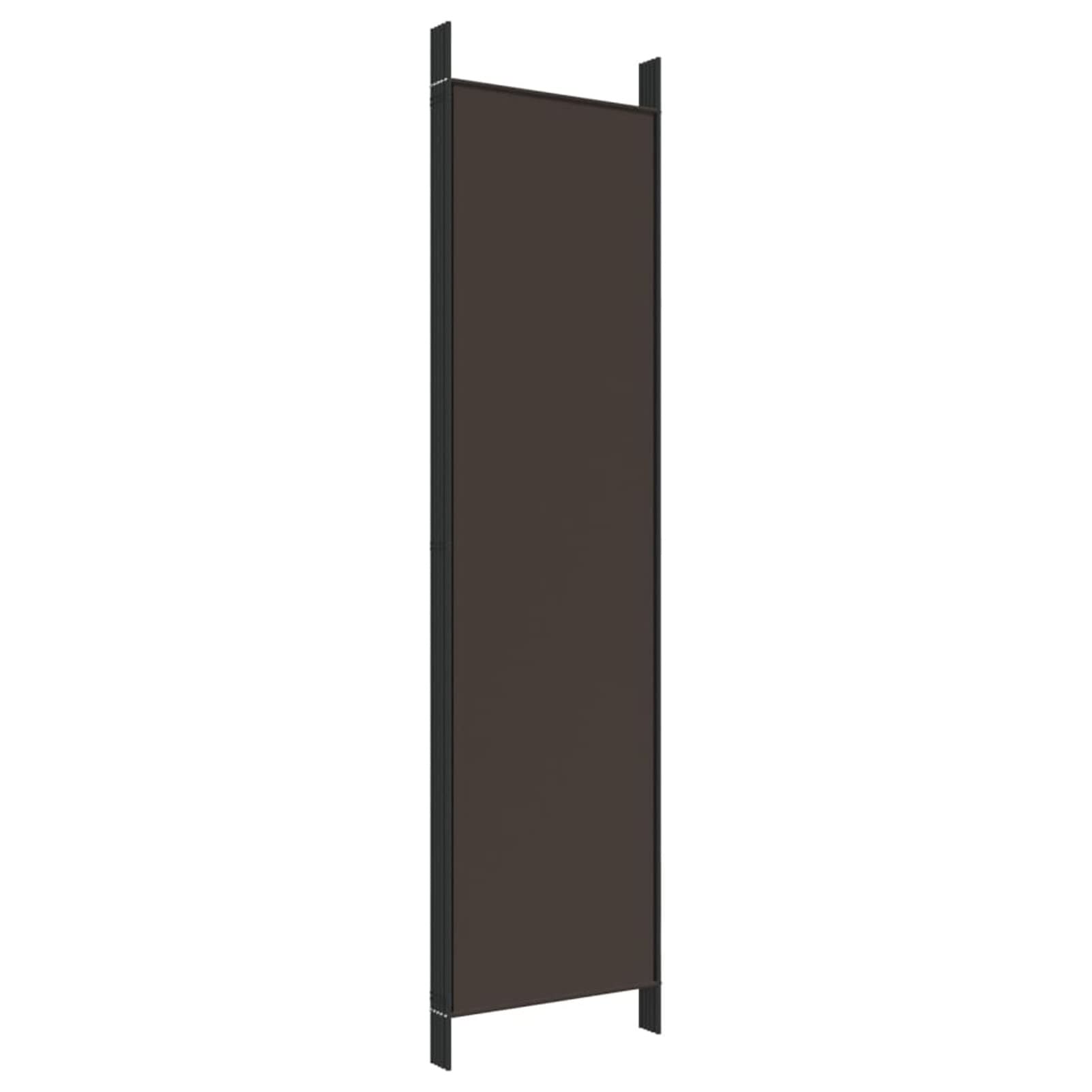 Homgoday Paravent de Séparation en Tissu 5 Panneaux - Marron - 250x200 cm - Respirant et Pliable