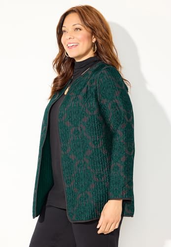 Catherines Women's Plus Size Reversible Quilted Jacket3