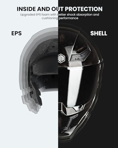 Image of ILM Motorcycle Helmets for Adult Men Women Full Face DOT ECE Powersports Dual Visor Street Racing Helmet with Pinlock Cascos para Motos Model MF509 (War Damaged Gray, XL)