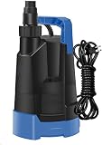 1HP 3430 GPH Water Pump, Submersible Portable Utility Clean Water Pump for Basement Flooding, Draini