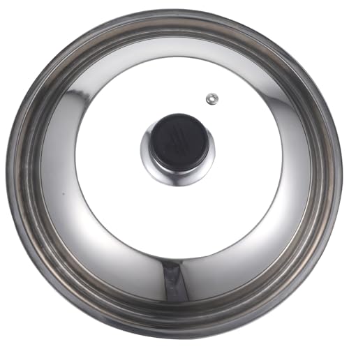 ARTIBETTER Tapa de Olla Visible de Acero Inoxidable y Vidrio Templado Protector de Cocina Multiusos Adecuada para Uso Doméstico y Profesional Práctico Utensilio para Conservar Alimentos