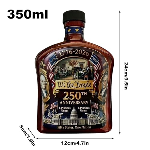 Bouteille de whisky commémorative de 350ml en verre ciselé pour bar chic - 7