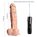 Soft Silicone Thrusting Realistic vibrator with Hand Free Suction Cup Waterproof Powerful 6 Vibrations for women FHUEG5