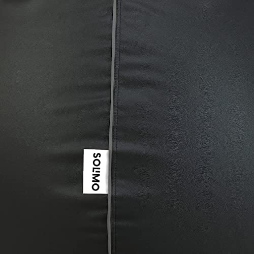 Image of Amazon Brand - Solimo Classic XXL Bean Bag Cover (Without Beans) - Black With Grey Piping