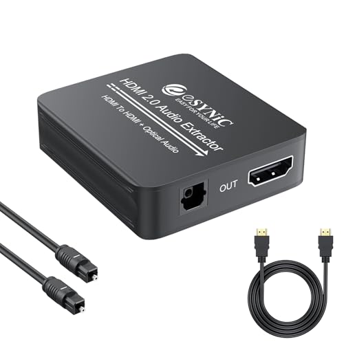 eSynic HDMI2.0  4K@60Hz PS5 Xbox Series X/SȂǂɑΉ 1440P 120Hz𑜓x   HDMIfW^/SPDIF Toslinkϊ I[fBIϊ/A_v^[ A~Ok Dolby/
