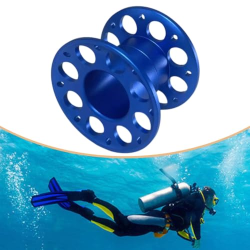 Carrete buceo resistente con soporte para línea de marcador subacuático 7