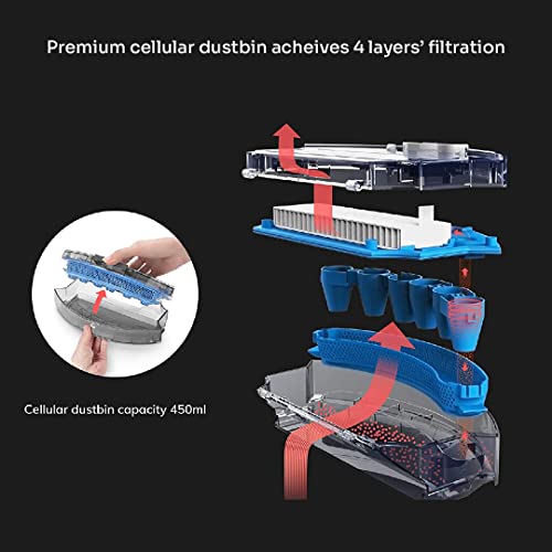 Image of NOISZ by ILIFE S8 Pro Robot Vacuum and Mop 2 in 1, 2000Pa, Route Planning, Auto Boosts on Carpets, ElectroWall, Good for Hard Floors, Medium-Pile Carpets, Gradient Blue