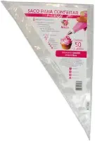 Mago - Saco de Confeitar Descartável Grande com 50 UN - Zíper