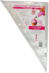 Mago - Saco de Confeitar Descartável Grande com 50 UN - Zíper