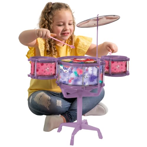Hedstrom Large Drum Set - 3 Drums, 1 Cymbal, 2 Drum Sticks & Stand, Disney Princess by Hedstrom - Image 2
