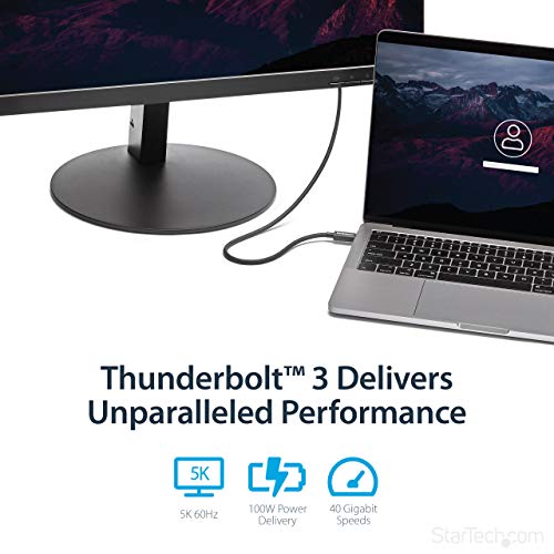 Câble Thunderbolt 3 cordon de liaison USB-C mâle mâle 50cm compatible DisplayPort