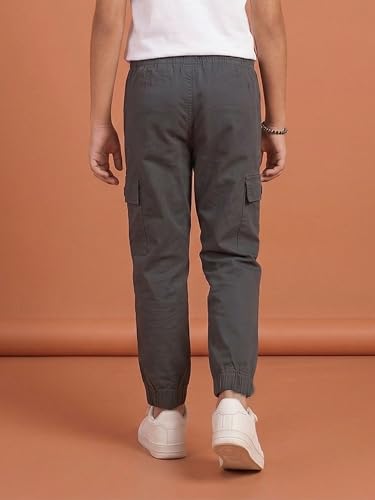 Image of KiddoPanti Boys 100% Twill Cotton Cargo Jogger Pants