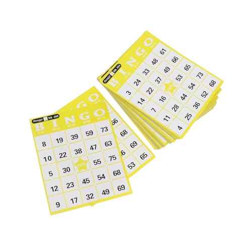 Tarjetas de Bingo Creativas de Papel Resistente Divertido para Mesa con Amigos Paquete de Cartones Color Aleatorio Fácil de Leer y Reutilizables Color Aleatorio Aleatorio