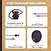 PowerLocus Wireless Bluetooth Over-Ear Stereo Foldable Headphones, Wired Headsets Rechargeable with Built-in Microphone for iPhone, Samsung, LG, iPad (Black)