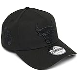 New Era Chicago Bulls 9FORTY 1966 Side Patch Black on Black Snapback Cap, Adjustable Hat